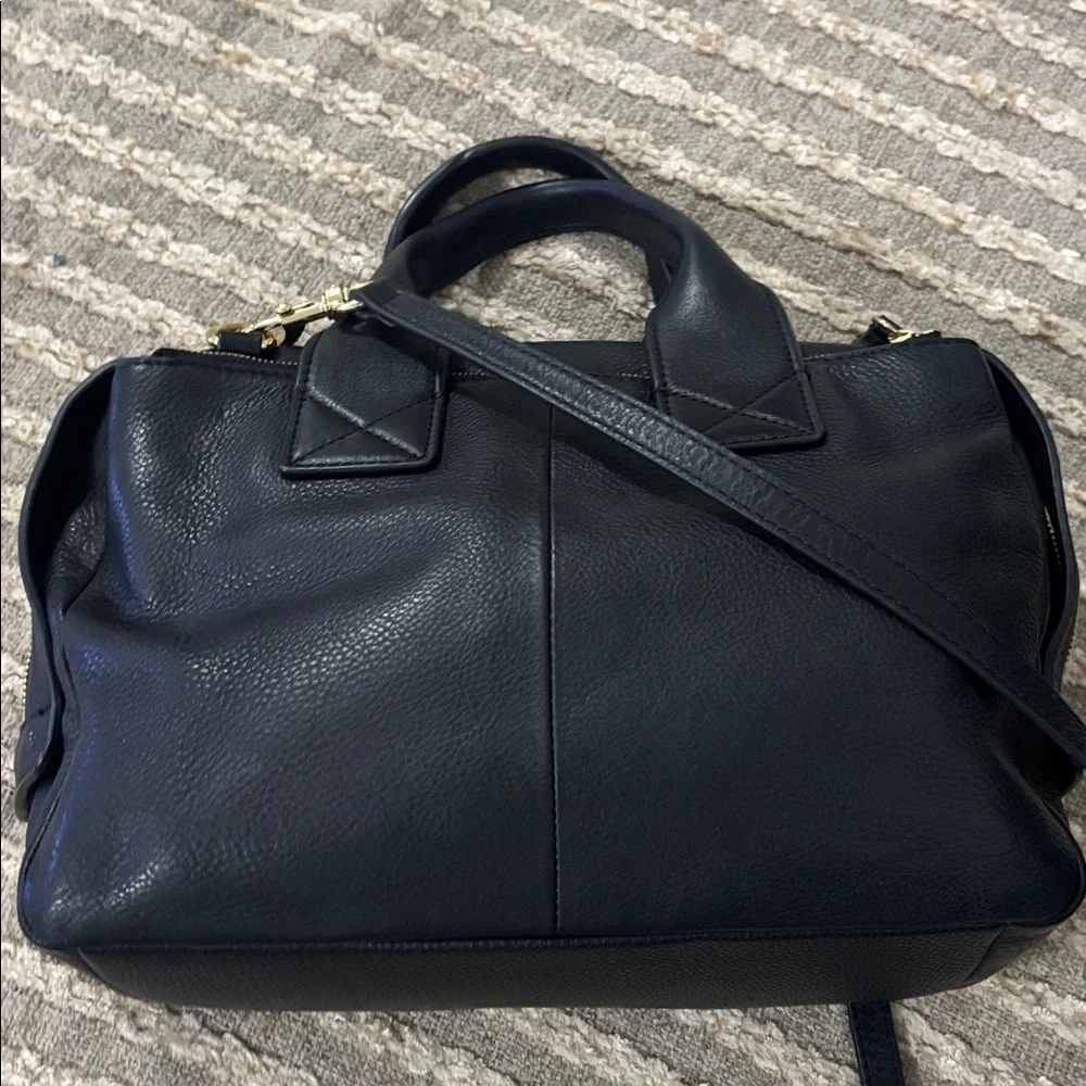 Vince Camuto Jayde Satchel‎ Black Leather Crossbody Bag